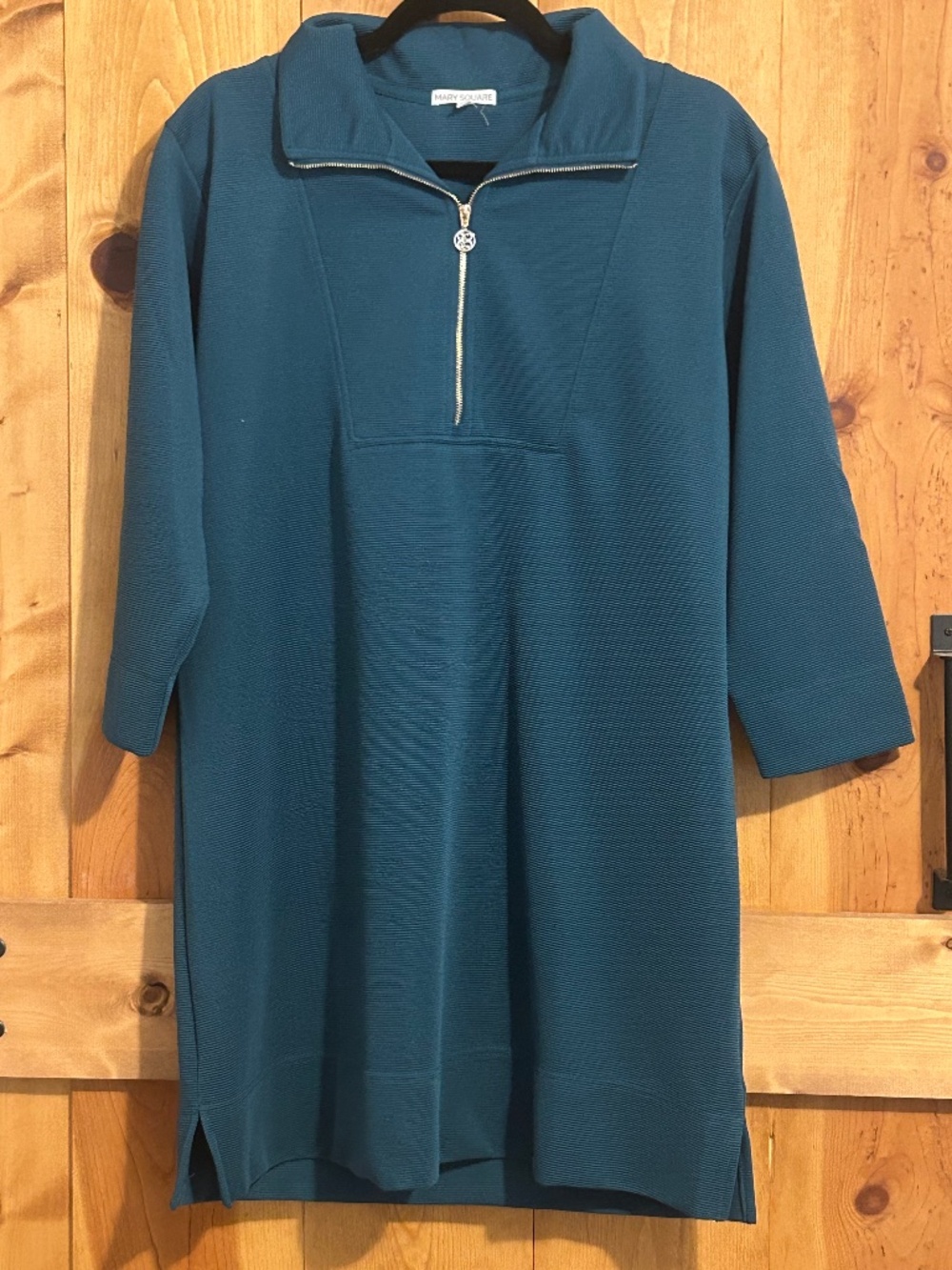 Mary Square Teal Green Dress